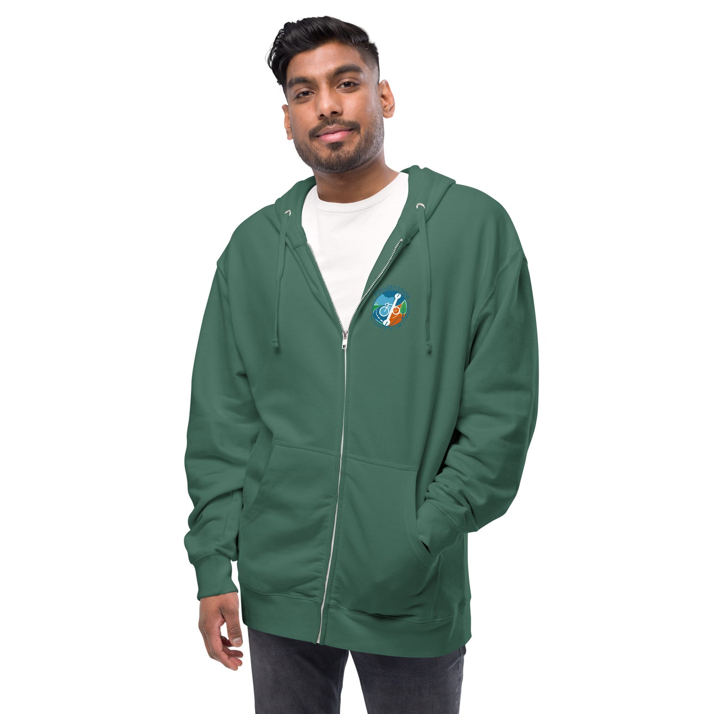 Fleece zip up hoodie