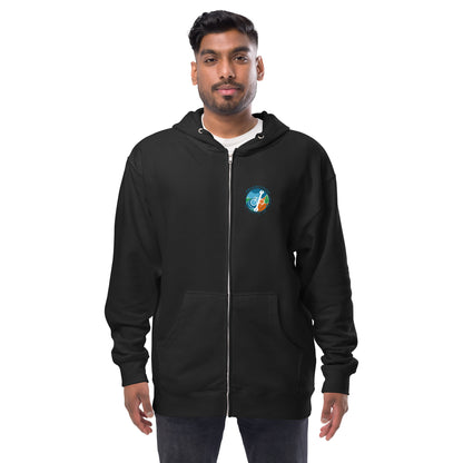 Fleece zip up hoodie