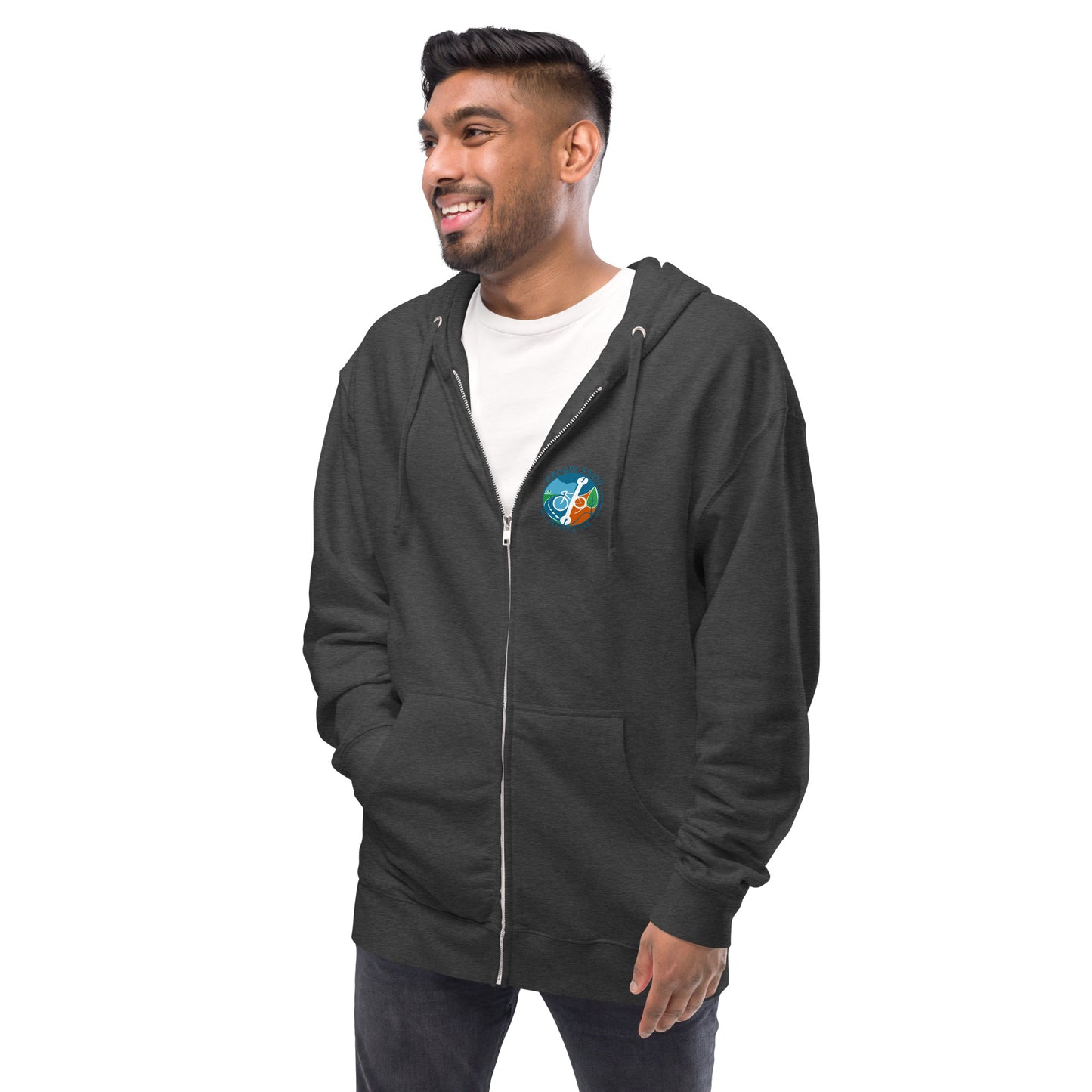 Fleece zip up hoodie